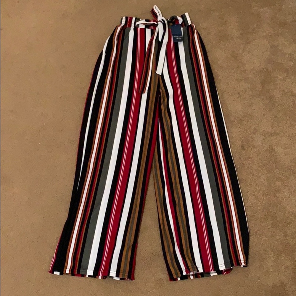 Multi colored flare pants